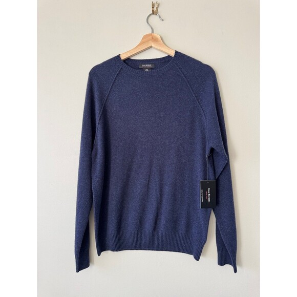 Isaac 
Mizrahi 100% CASHMERE men’s sweater navy blue size M - Picture 1 of 4